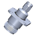 SA162B Coaxial Adapter N Female to SMA Male 4 Hole Panel Mount (image for) SA162B Coaxial Adapter N Female to SMA Male 4 Hole Panel Mount