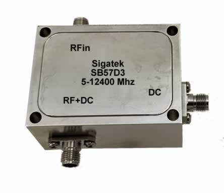 SB57D3 Bias Tee High current 4 Amps 100 Vdc 5-12400 Mhz (image for) SB57D3 Bias Tee High current 4 Amps 100 Vdc 5-12400 Mhz