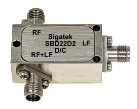 SBD22D2 Diplexer Bias Tee RF 0.5-27 Ghz LF DC-100 Mhz (image for) SBD22D2 Diplexer Bias Tee RF 0.5-27 Ghz LF DC-100 Mhz