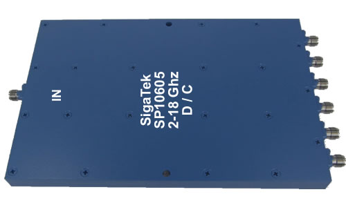 SP10605 Power Divider 6 way 2.0-18.0 Ghz (image for) SP10605 Power Divider 6 way 2.0-18.0 Ghz