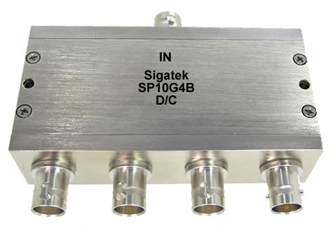 SP10G4B Power Divider 4 way BNC 5-500 Mhz