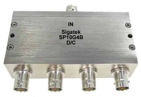 SP10G4B Power Divider 4 way BNC 5-500 Mhz (image for) SP10G4B Power Divider 4 way BNC 5-500 Mhz