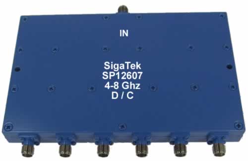 SP12607 Power Divider 6 way 4.0-8.0 Ghz