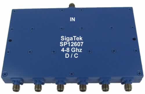 SP12607 Power Divider 6 way 4.0-8.0 Ghz (image for) SP12607 Power Divider 6 way 4.0-8.0 Ghz