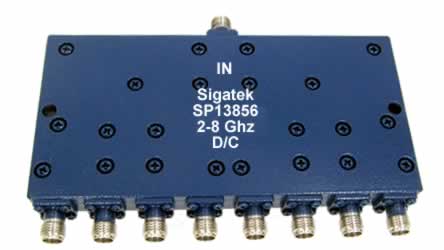 SP13856 Power Divider 8 way 2.0-8.0 Ghz - Click Image to Close