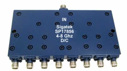 SP17856 Power Divider 8 way 4.0-8.0 Ghz (image for) SP17856 Power Divider 8 way 4.0-8.0 Ghz