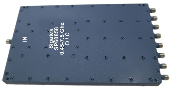 SP60858 Power Divider 8 way 0.45-7.5 Ghz SMA (image for) SP60858 Power Divider 8 way 0.45-7.5 Ghz SMA